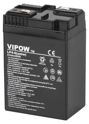 Produktbild von Vipow Gel-Bleiakku 6V/4Ah, Wartungsfrei, Langlebig, Stoßfest, Vielseitige Anwendungen