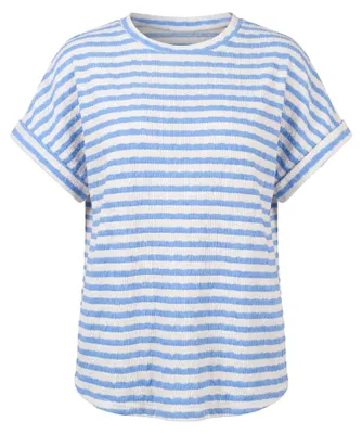 Produktbild von Damen Bluse mit kurzen Ärmeln in Blau, Größe S