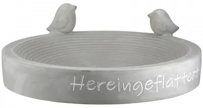 Produktbild von Gilde Vogeltränke Hereingeflattert Zement Grau