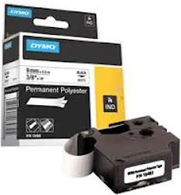 Produktbild von Dymo Rhino 6000+ Perm. Polyester 24 mm x 5,5 m schwarz auf trans.