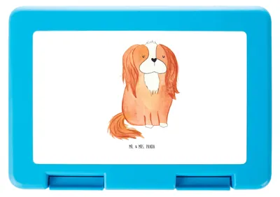 Produktbild von Mr. & Mrs. Panda Bentobox Hund Cavalier King Charles Spaniel - Weiß - Geschenk, Vorratsdose, Sprüche, Brot Aufbewahrungsbox, Schlappohren, Spruch, Bento Box, Lunchbox