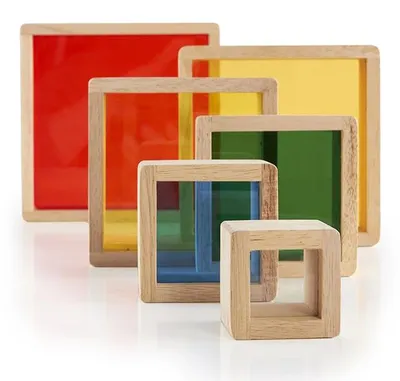 Image de GuideCraft Empilage de pyramides de blocs arc-en-ciel