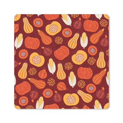 Produktbild von MuchoWow® Mauspad Mousepad Kürbis - Mais - Herbst - Muster 30x30 cm - Mousepads - Maus Mat - Pad - Mausunterlage - Gaming