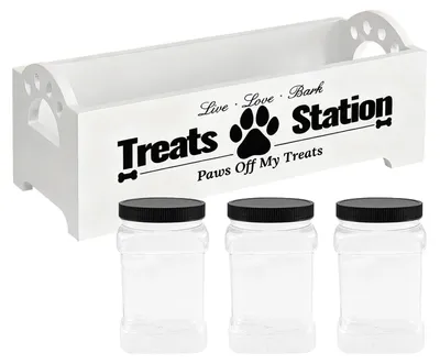 Image de Boîte de rangement en verre pour aliments pour animaux