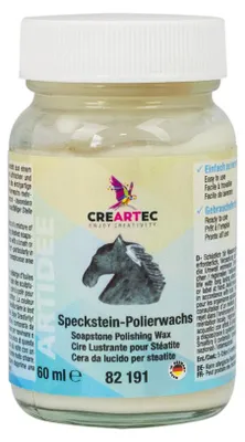 Produktbild von CREARTEC Speckstein-Polierwachs - 60ml - zum Auffrischen und Endbehandeln fertiger Specksteinskulpturen