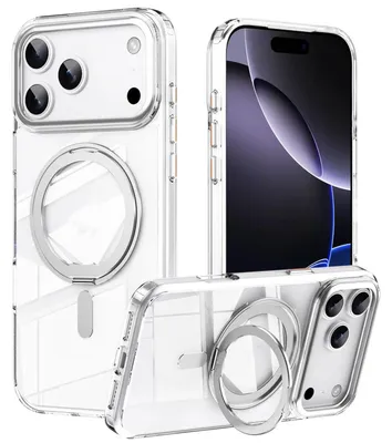 Immagine prodotto di Custodia protettiva per Apple iPhone 17 Pro Frosted 360 Ring MagSafe in TPU + PC, argento