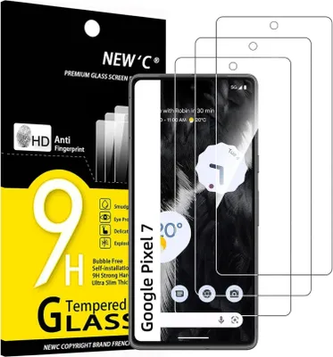 Produktbild von Panzer Schutz Glas für Google Pixel 7, 3 Stück, Displayschutzfolie, 9H Härte