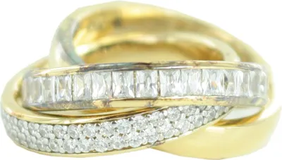 Produktbild von Esprit Collection Damen Ring Silber Gold Zirkonia Tridelia Gr.18 ELRG92258C180