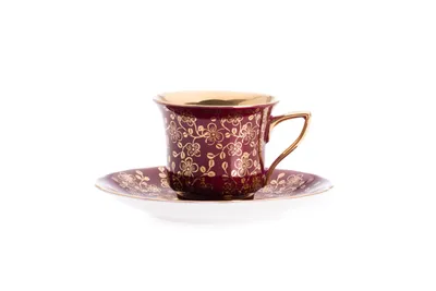 Obrázok produktu pre Leander Windsor, šálka a podšálka - fialová, malé kvety