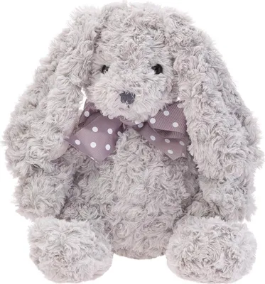 Zdjęcie produktu dla Królik Caramen Szary z Kokardą Pluszowa Maskotka 28 cm