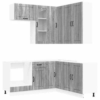Produktbild von vidaXL Kücheneinheit LUCCA 8 stk. Grau Sonoma Holzwerkstoff