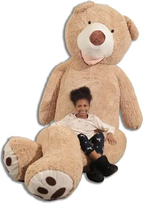 Image de Peluche géante nounours beige 340 cm pouf