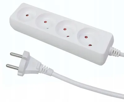 Obrázek produktu pro Plastrol Prodlužovací lišta 4 zásuvky bez uzemnění 3m bílá