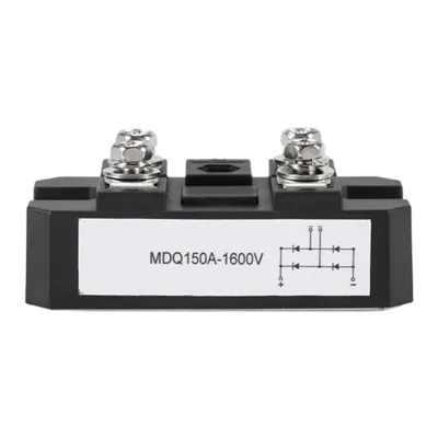 A product shot of a diode bridge rectifier on a white background.