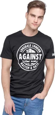Produktbild von Lonsdale Against Racism Kurzarm-t-shirt Schwarz M Mann Schwarz M