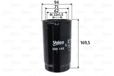Produktbild von Ölfilter VALEO 586149 Anschraubfilter für IVECO DAILY III Pritsche/Fahrgestell DAILY III Kasten/Kombi DAILY III Bus