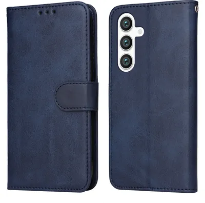 Produktbild von Mobigear Wallet  Samsung Galaxy S24 Hülle Klapphülle Geldbörse - Blau