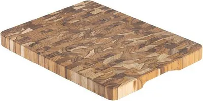 Productafbeelding van SlagersplaatTeakhout 40 x 30 cm - Houtskool Grillplaat en Snijplank