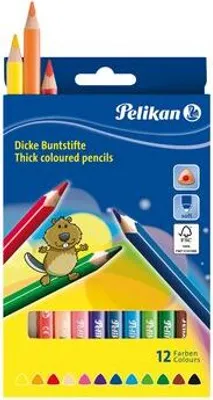 Zdjęcie produktu dla Kredki ołówkowe Pelikan, różne kolory, 12 szt.