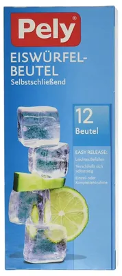 Zdjęcie produktu dla Samozamykający się woreczek na kostki lodu Pely Easy Release 12 szt