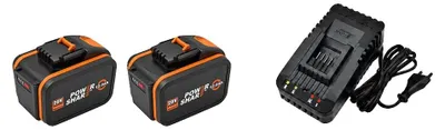 Productafbeelding van Lithium-ion batterij, 12000 mAh capaciteit, oplader set, compatibel met 15C-12.0Ah x 2 oplader