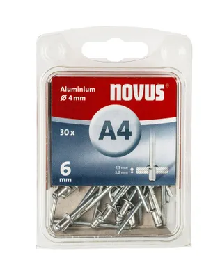 Produktbild von Novus Blindnieten Typ A4/6 Aluminium 30 Stück