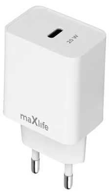 Zdjęcie produktu dla Maxlife Ładowarka Sieciowa Pd Qc Mxtc-13-20C 1X Usb-C 20W Biała