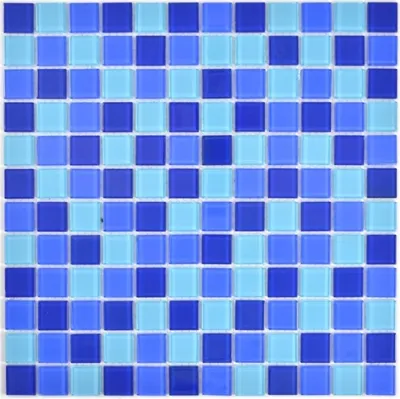 Produktbild von Mosaikfliese Transluzent Glasmosaik Crystal blau BAD WC Küche WAND MOS63-0405