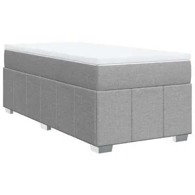 Immagine prodotto di vidaXL Letto a molle con materasso grigio chiaro 90x190 cm in tessuto