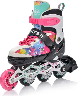 Produktbild von meteor Inlineskates 4in1 Kinder Inliner Rollschuhe Roller Blades Quad Skates Kinder Inlineskates Painter S 30-33