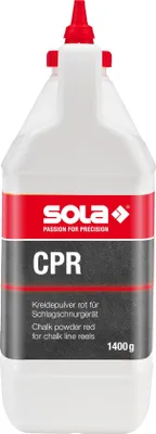 Produktbild von Sola CPR Schlagschnur-Kreide Rot - Füllmenge 1400 g - Schlagschnur-Pulver Rot, Ersatz-Kreide für Schlagschnur - gut sichtbar auf hellen Oberflächen - widerstandsfähig bei Regen und Wind
