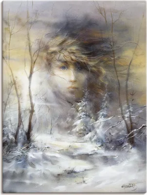 Produktbild von ARTland Leinwandbild Winter Größe: 60x80 cm