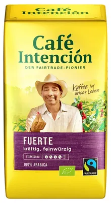Zdjęcie produktu dla Café Intención 3679864005 Café Intención ecológico FuerteKaffee, gemahlen Arabicabohnen kräftig 0,5 kg
