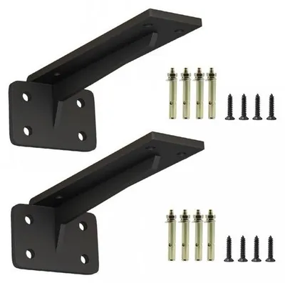 Image de Convoyeur en L - 2 pièces - Support mural - 20 cm - matériel de fixation inclus - Support à plateau