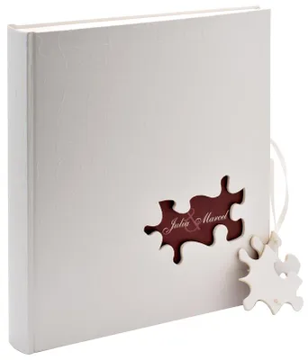 Produktbild von Walther UH-173 Hochzeitsalbum - Puzzle mit Ausstanzung zur persoenlichen Gestaltung, 60 Seiten, 28 x 30,5 cm beige