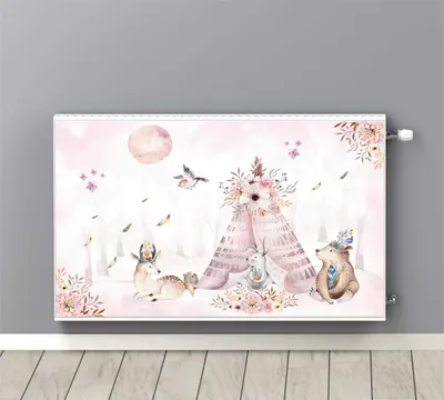 Produktbild von Magnetische Heizkörpermatte Boho Waldtiere 60x100
