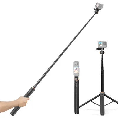 Produktbild von VRIG AC-04s 160 cm/63 Zoll ausziehbarer Selfie-Stick-Stativständer mit magnetischem Schnellverschluss-Montagekopf Ersatz für GoPro Hero 13/12/11/10 DJ