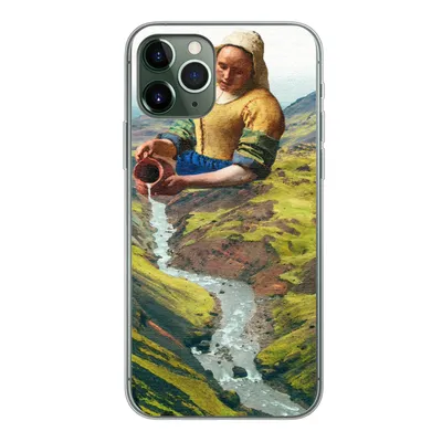 Produktbild von MuchoWow® Handyhülle Schutzhülle Hülle für iPhone 11 Pro Milchmädchen - Natur - Vermeer Silikon Softcase Handy Hülle - Handy