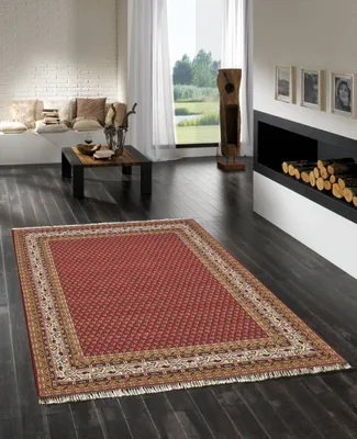 Produktbild von Teppich BIKANER MIR | Farbe: Rot; Größe: 60 x 90 cm | strapazierfähig und leicht zu reinigen | Wohnzimmer | Schlafzimmer