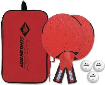 Produktbild von Tischtennis Set Schildkröt Outdoor, 2 Schläger, 3 Bälle, Inklusive Tragetasche, Wetterfest