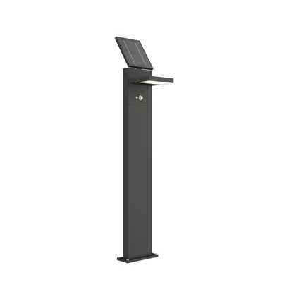 Produktbild von Lucande LED-Solarwegelampe Silvan, 100cm, Sensor, anthrazit