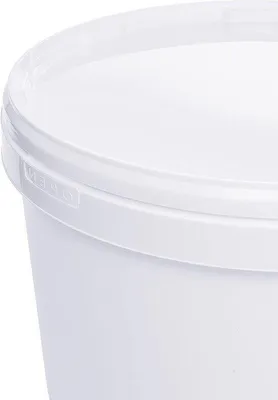 Immagine prodotto di Secchio da 3 litri - bianco - per alimenti - ermetico - a tenuta stagna - inodore - con manico - 10 x 3 litri - secchio robusto da bagno