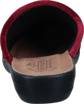 Produktbild von Fly Flot Damen Pantoffel Samtoptik Hausschuh komfortabel 330042, Größe:41 EU, Farbe:Rot