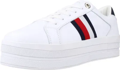 Produktbild von Tommy Hilfiger Webbing Flatform Cupsole FW0FW06731YBR (38/white)