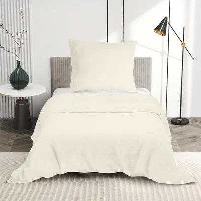 Produktbild von Luxus Flanell Bettwäsche Plüsch Warm Kuschelig Teddy Reißverschluss  135x200 155x220 200x200 200x220, Größe:135 x 200 cm, Farbe:Beige