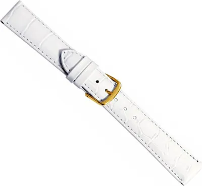 Produktbild von Ersatzband Uhrenarmband Kalbsleder Weiss  20351G, Stegbreite:22mm