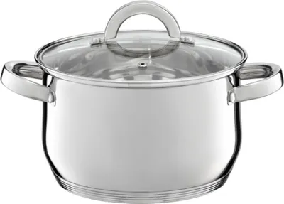 Produktbild von AMBITION | Edelstahl Kochtopf 4,8l - 22 cm - Induktion - Elegant - Mit Glasdeckel - Funktionalität