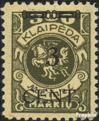 Produktbild von Briefmarken Memelgebiet 1923 Mi 179 mit Falz Aushilfsausgabe