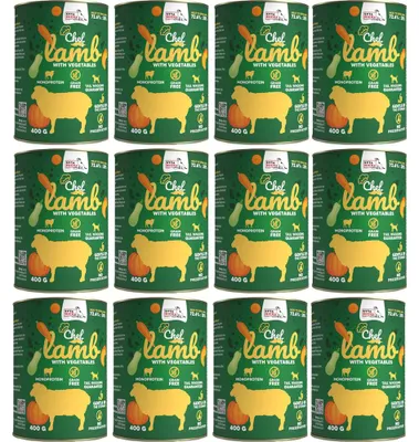 Zdjęcie produktu dla SYTA MICHA jagnięcina z warzywami Mokra karma dla psa puszka 12x400g