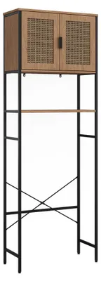 Produktbild von Toilettenschrank Vicco Linara Eiche/Schwarz 64 x 180 cm, Model 59893